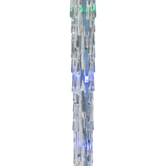 Northlight LED Color Changing Cascading Icicle Christmas Light Tubes - Multicolor - 13' Clear Wire - 5ct {6}