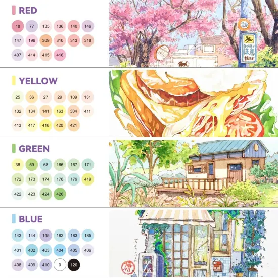 Pastel Markers 66 Colors {5}