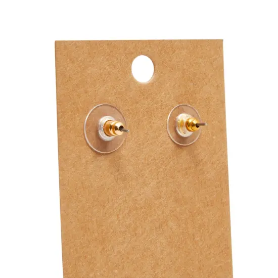 200-Pack Kraft Paper Earring Display Cards for Hanging Earrings, Studs, Bulk Jewelry Cards for Retail, Trade Show, Boutique, Small Business Packaging (3.5x2 in) Brown {6}