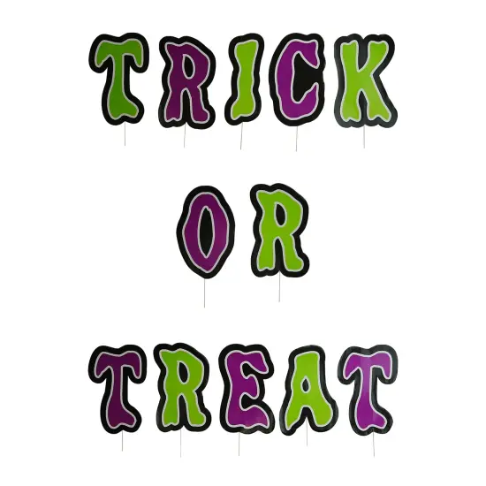 Trick Or Treat 15.75 Inch Letters Halloween Yard Sign {1}