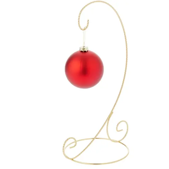 Bard's Twisted Gold-toned Ornament Stand, Large, 12.25" H x 5.5" W x 7.5" D {3}