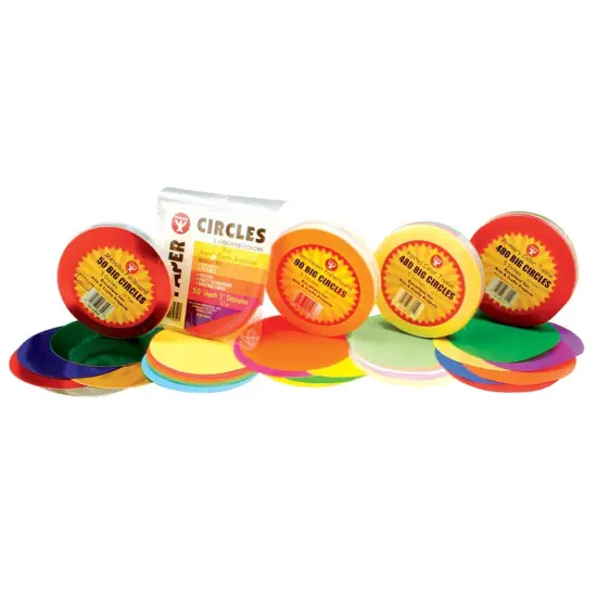 Tissue Circles, 5", Primary Colors, Pack of 480 {1}