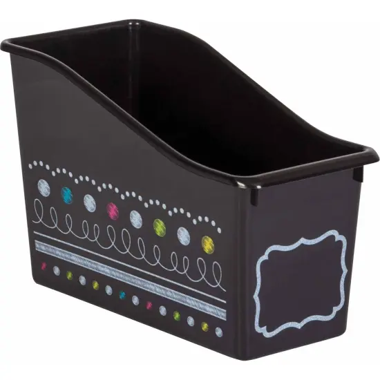 Chalkboard Brights Plastic Book Bin {1}