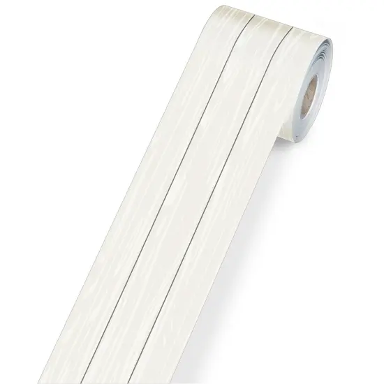 White Wood Grain Rolled Borders Straight {1}