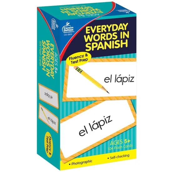 Everyday Words in Spanish: Photographic Flash Cards, Grade PK-8 {1}