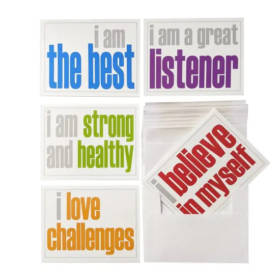 Note Cards with Envelope, Positivity Booster Set, 2 Each of 5 Titles, Set of 10 {1}