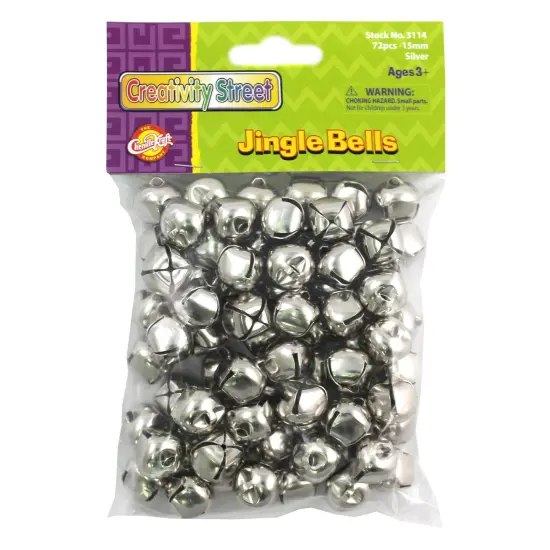 Jingle Bells, Silver, 5/8", 72 Count {1}