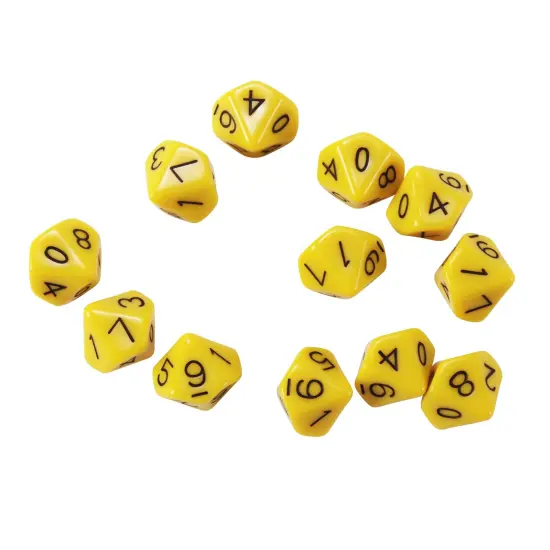 10-Sided Dice - Set of 12 {1}