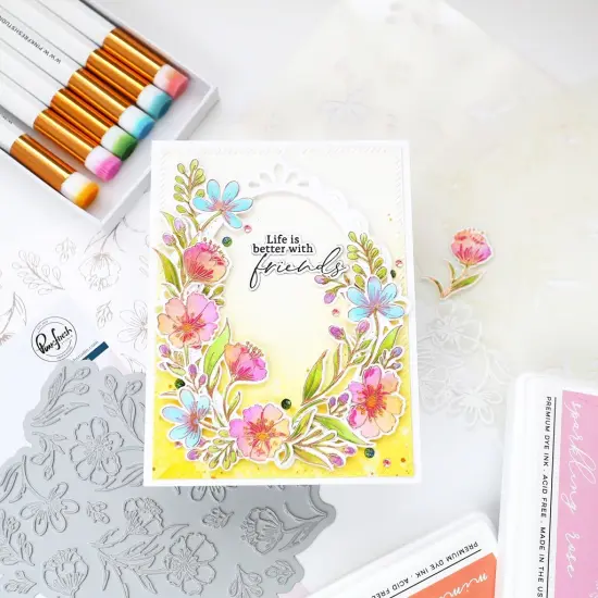 Pinkfresh Studio Press Plate-Breezy Blossoms {6}