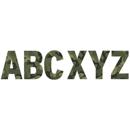 Classic Camo 7" Deco Letters, 129 Pieces {1}