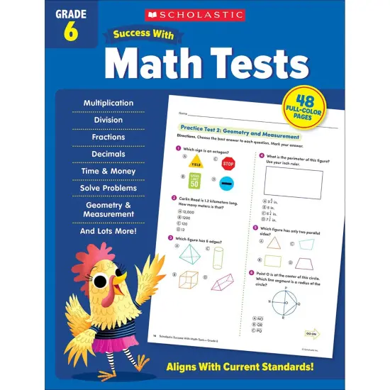 Success With Math Tests: Grade 6 {1}