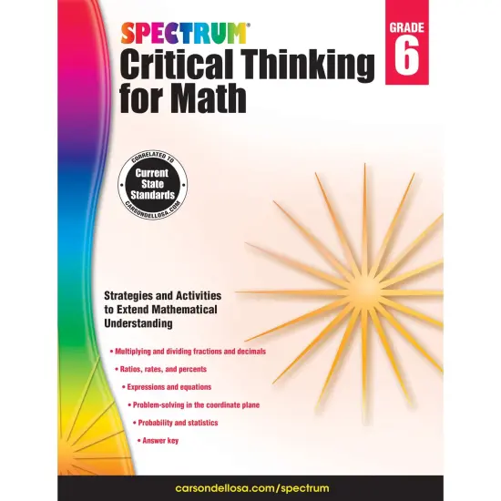 Critical Thinking for Math Workbook, Grade 6, Paperback {1}