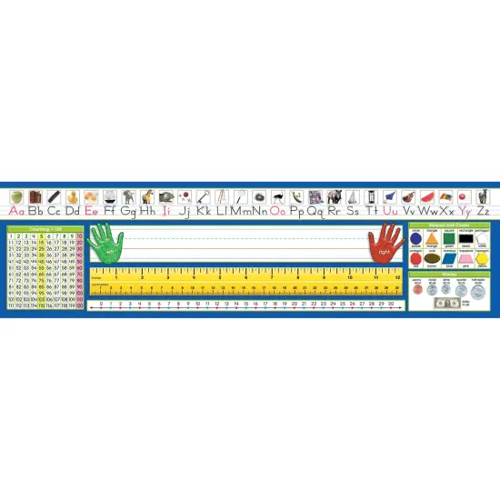 Primary Traditional Manuscript Counting 1-120 Desk Plates, Pack of 36 {1}