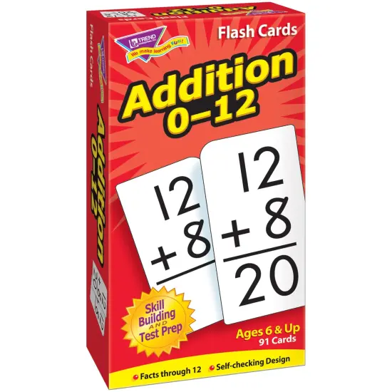 Addition 0-12 Skill Drill Flash Cards {1}