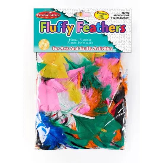Bright Hues Fluffy Turkey Feathers, 1 oz {1}