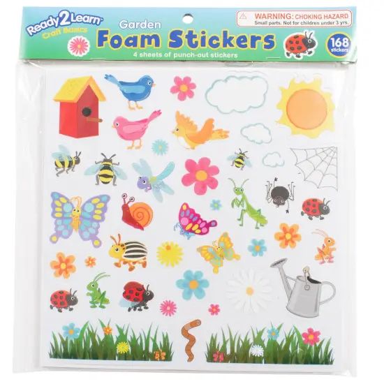 Foam Stickers, Garden, Pack of 168 {1}