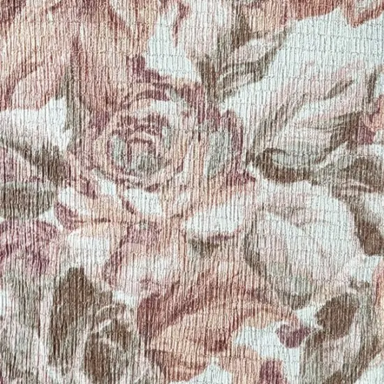 1 Yard Poly Bubble Stretch Fabric Coral 58/60" Wide Lightweight Woven with One-Way Stretch {3}