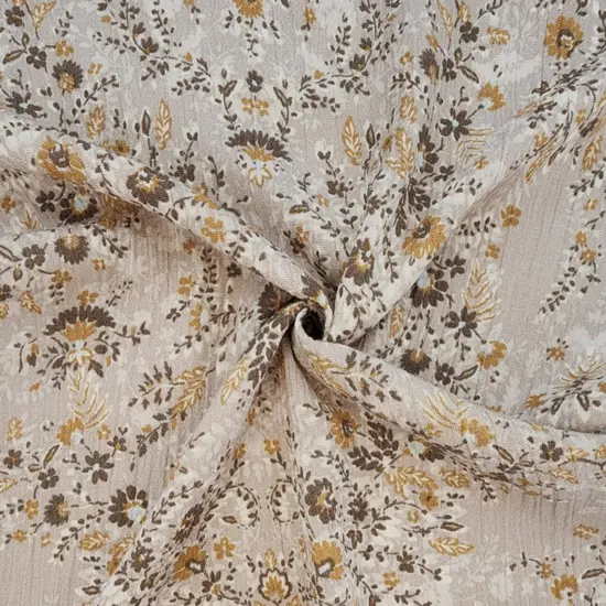 1 Yard Rayon Crinkle Cement Fabric, 100% Rayon, 50/52&rdquo; Wide, Lightweight Apparel Material {1}