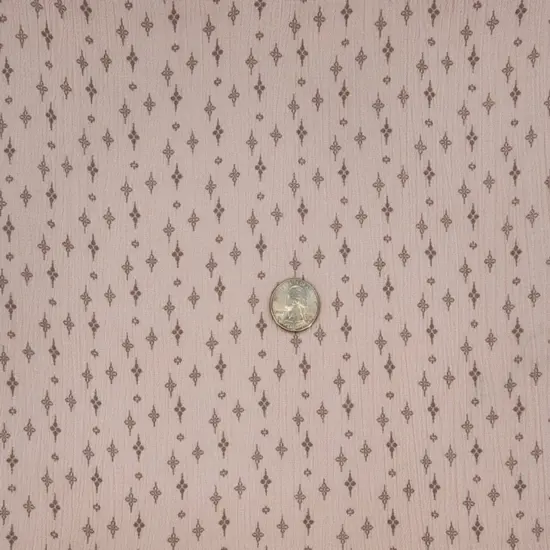 1 Yard 50/52" Vanilla Taupe Rayon Crinkle Fabric Lightweight 125 GSM Crepon Material for Fashion Sewing {1}