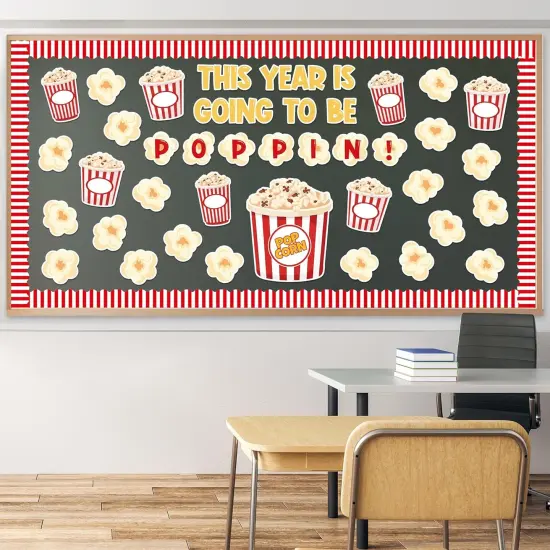 134Pcs Back to School Popcorn Bulletin Board {3}
