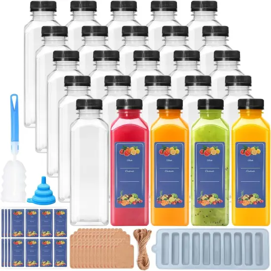 25pcs 16oz Juice Bottles with Lids {1}