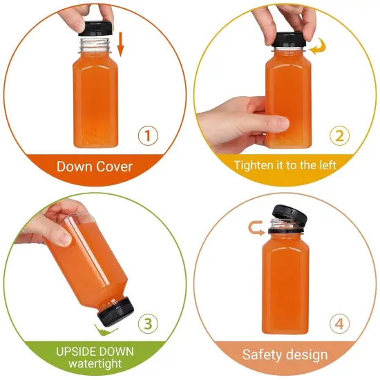 30pcs 10oz Empty Plastic Juice Bottles with Caps {3}