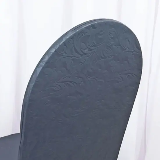 Pewter or Charcoal Embossed Vintage Spandex Banquet Chair Cover Classic Elegance {3}