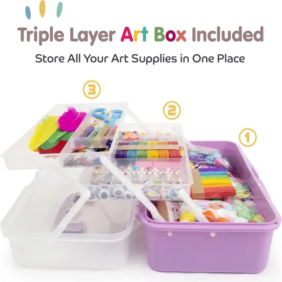 Kids Arts and Crafts Supplies Set- 1000+ Pieces {2}