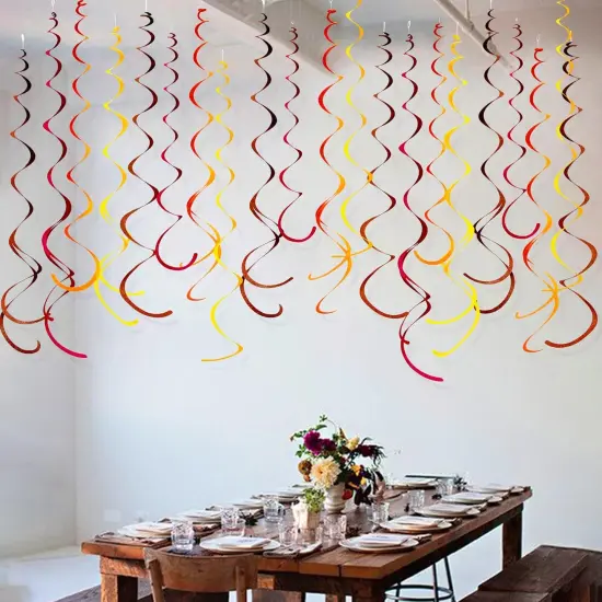 36 Pcs Fall Hanging Swirl Decorations {3}