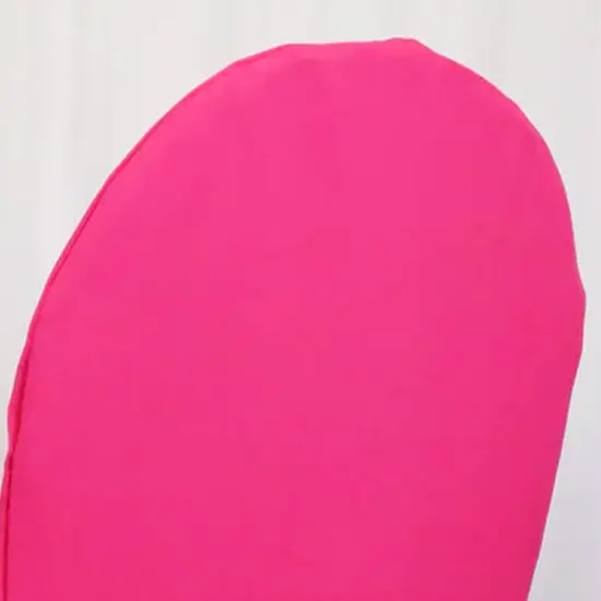 Fuchsia Banquet Chair Cover Polyester Seat Slipcover for Events {3}