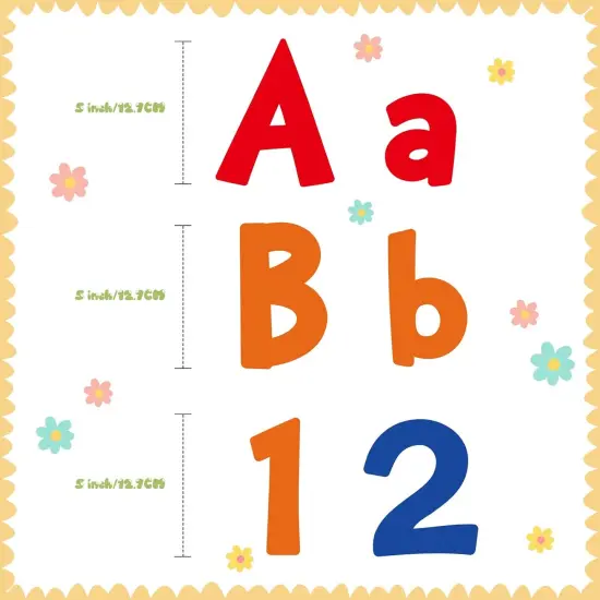 268 Pcs 5 Inch Colorful Bulletin Board Letters Combo Set, Chalkboard Alphabet Letters {3}
