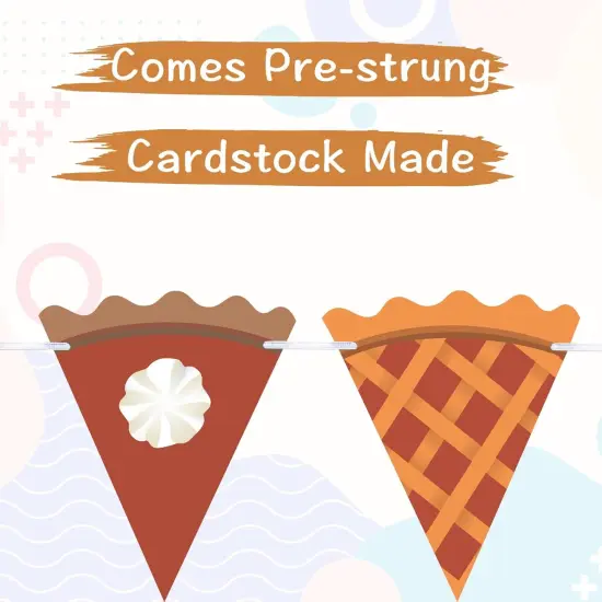 Pumpkin Pie Banner Thanksgiving Decorations {2}