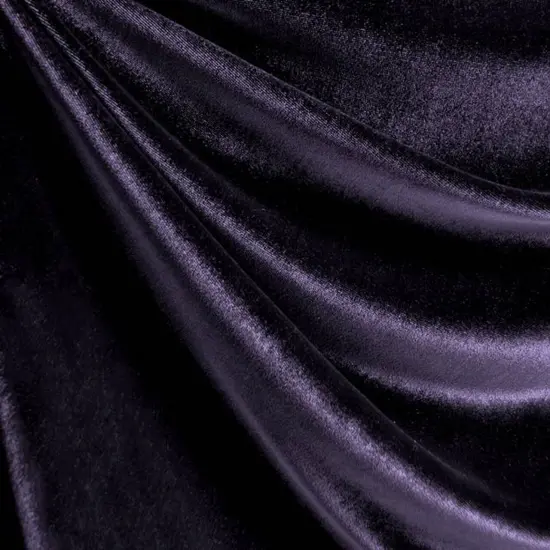 1 Yard Stretch Velvet Fabric Solid Purple Drapey Apparel Material 58/60" width {1}
