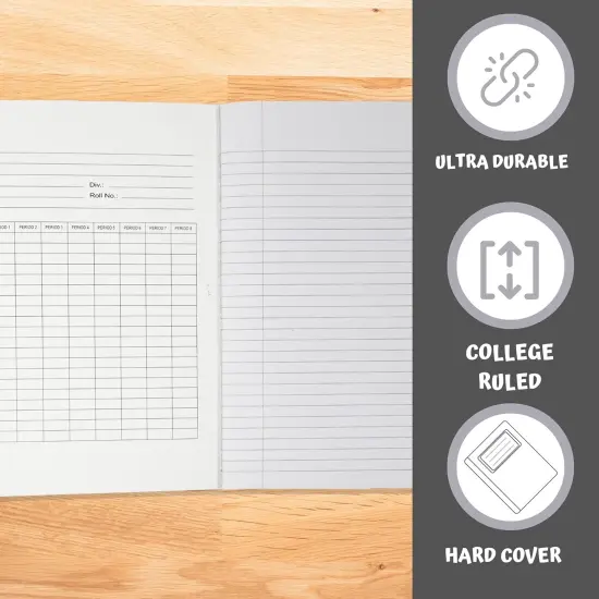 4E's Novelty Composition Notebooks 4 Pack for Notetaking, Office Supplies Back to School Supplies, Bulk Notebooks for School (College Ruled) {4}