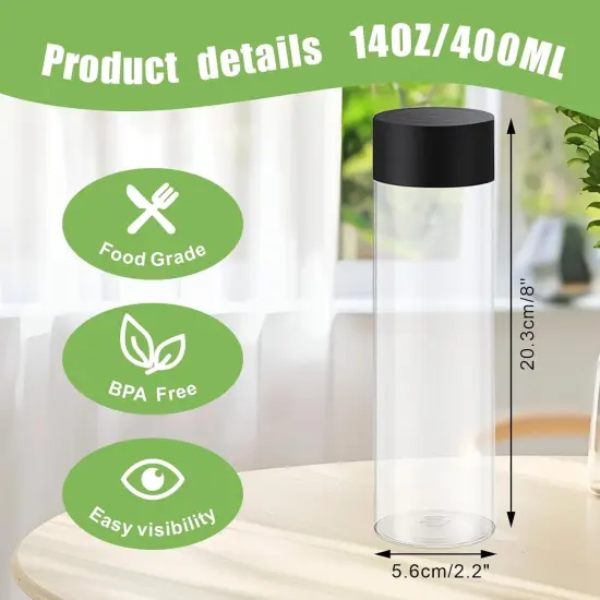 16 Pack Empty Plastic Sensory Bottles with Lids {2}