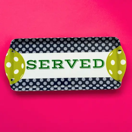 Pickleball Melamine ServingTray for Appetizers & Desserts {2}