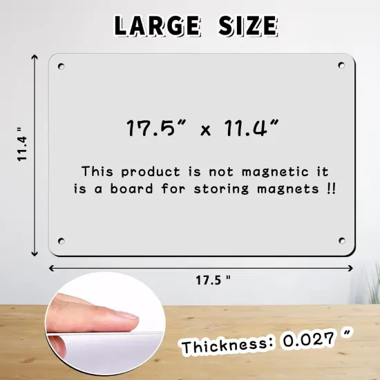 2Pack Magnetic Board 17.5" x 11.4" Magnet Bulletin Board is Suitable for displaying Notes {2}