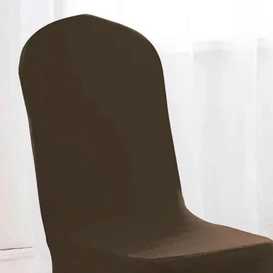 1 Piece Spandex Banquet Chair Cover Chocolate Stretch Wrinkle Resistant Event Decoration {5}