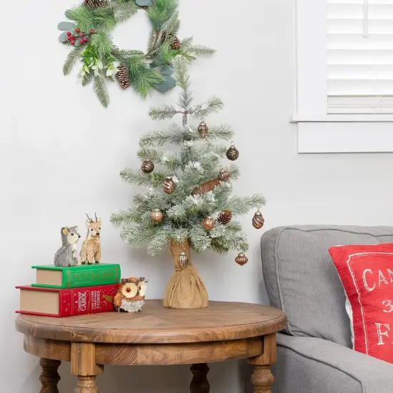 Glass Finial Ornaments 12ct Antiqued Mercury Farmhouse Decor Set Brown {2}