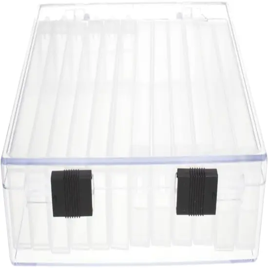The Beadsmith Personality Case - Clear Storage Organizing System 6.25 x 4 x 1.4 inches - Includes 12 flip top Boxes 1 x 3.75 inches each, for organizing and storage {6}