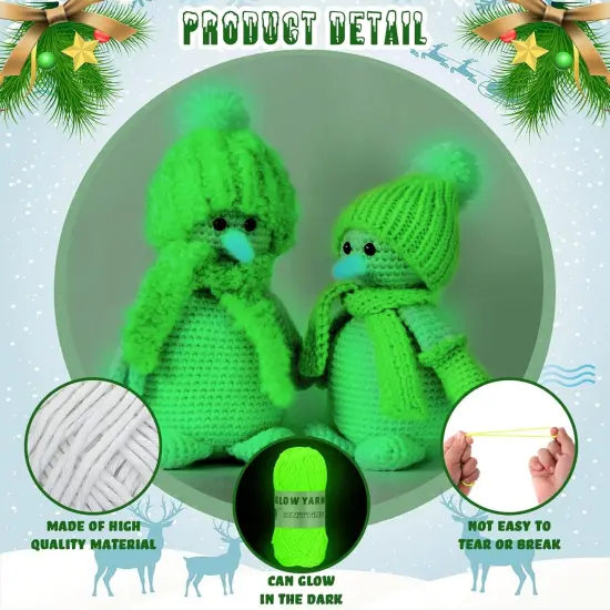 5 Rolls Glow in The Dark Yarn {2}