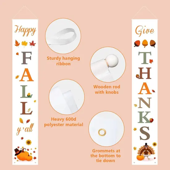 Happy Fall & Give Thanks Porch Banners {4}