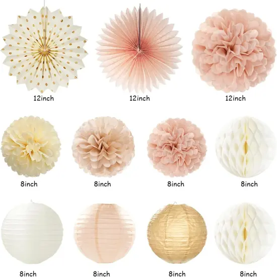 21pcs -Champagne-Gold Beige Fall Boho Birthday Party-Decorations {2}