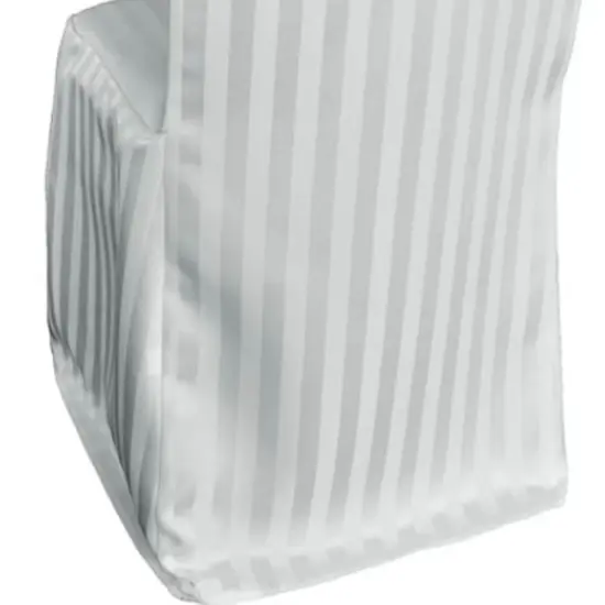 1 Piece Striped Jacquard Polyester Banquet Chair Cover White Elegant Wedding Decor {3}