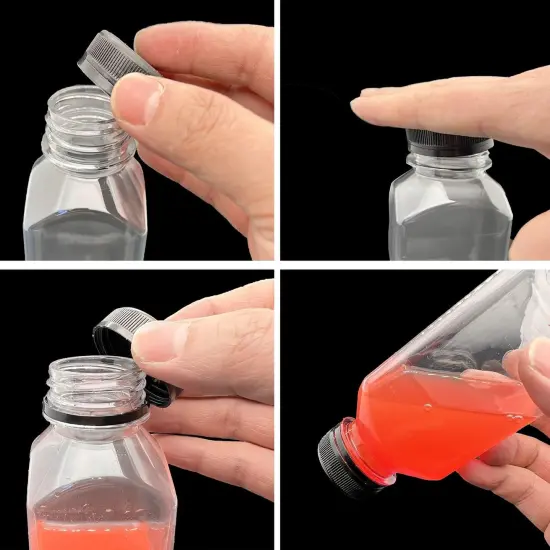 8 Pcs 8 Ounce Plastic Juice Bottles {3}