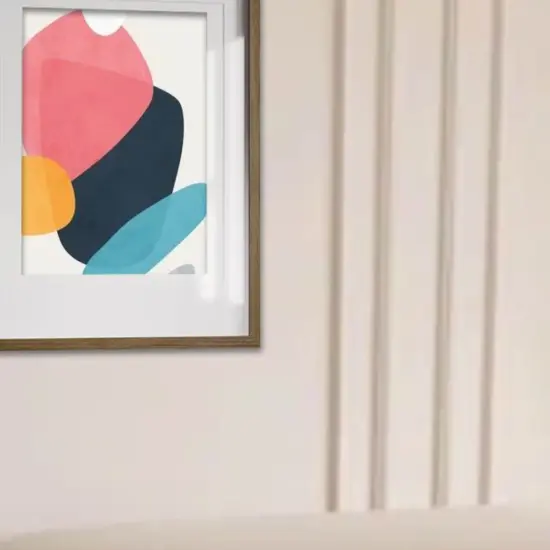 Walnut Effect Frame with Mount, 19&frac34;x27&frac12;" &ndash; Hang Horizontally or Vertically No-Nail Hanging! {4}