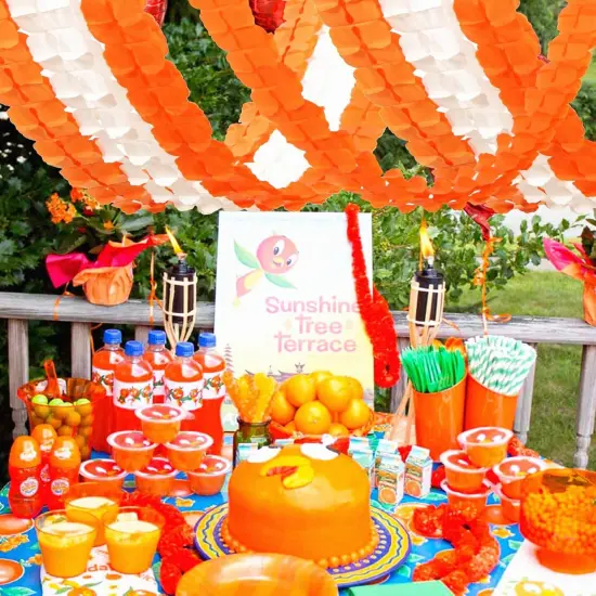 Orange Beige Fall Baby-Shower Party-Decorations {5}