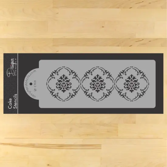 Royal Damask Cake Stencil Tier #3 | C708 by Designer Stencils | Cake Decorating Tools | {1}