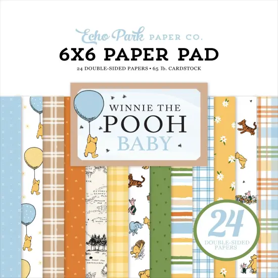 Echo Park Double-Sided Paper Pad 6"X6"-Winnie The Pooh Baby {1}