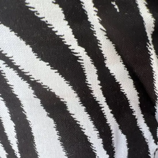 Zebra Print Black and White Cotton Fabric by the Yard {1}
